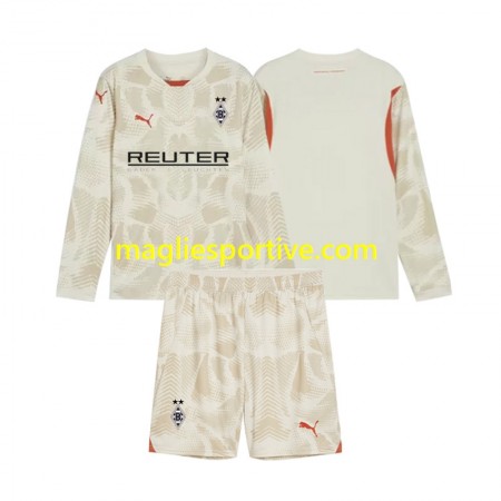 Completo Calcio Borussia Monchengladbach Portiere Bambino Divisa Prima 2024-2025 ML